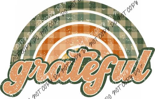 Grateful Distressed Peach Green Rainbow Dtf Transfer Rtp Transfers