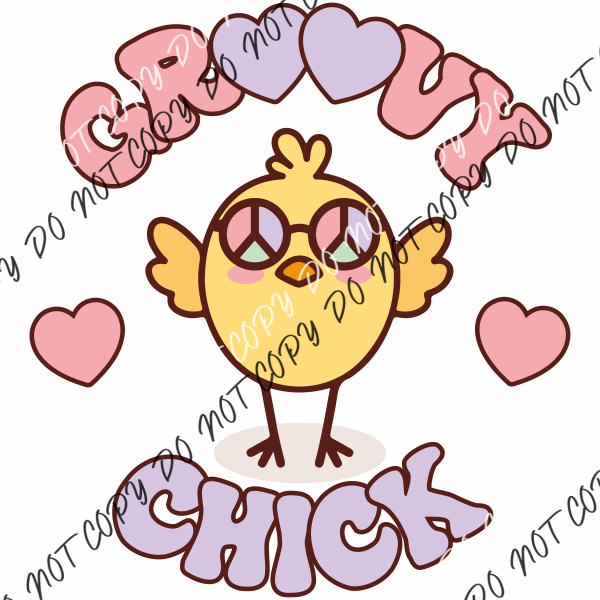 Groovy Chick Dtf Transfer