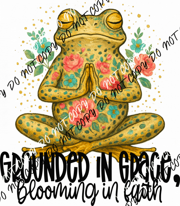 Grounded in Grace Frog DTF Transfer - We Print U Press DTF Transfers