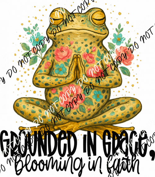 Grounded in Grace Frog DTF Transfer - We Print U Press DTF Transfers