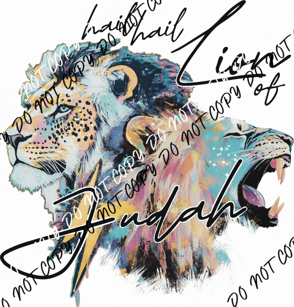Hail Hail Lion of Judah DTF Transfer - We Print U Press DTF Transfers