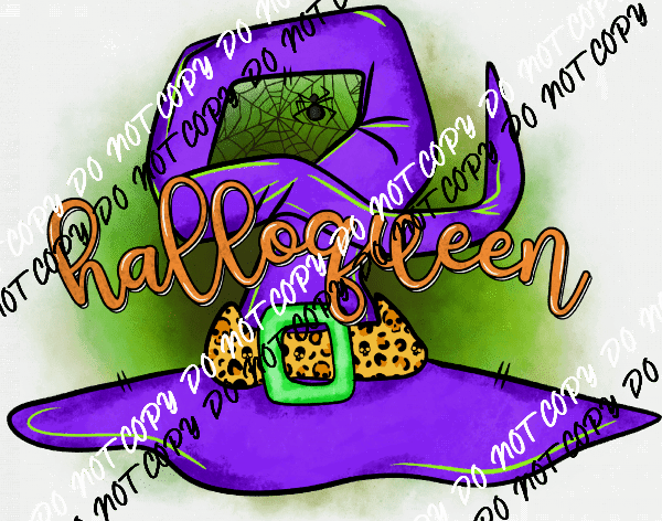Halloqueen Witch Hat DTF Transfer - We Print U Press DTF Transfers