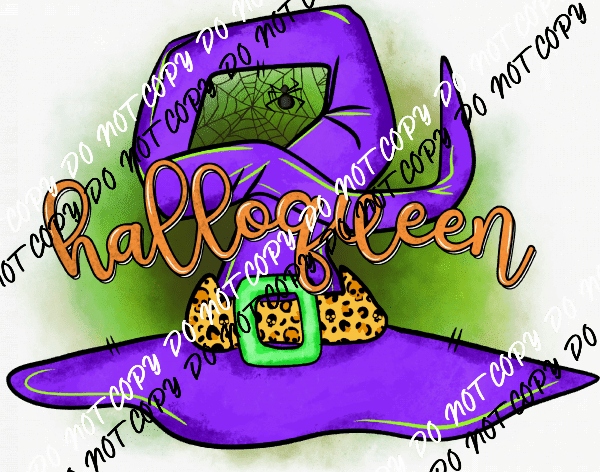 Halloqueen Witch Hat DTF Transfer - We Print U Press DTF Transfers