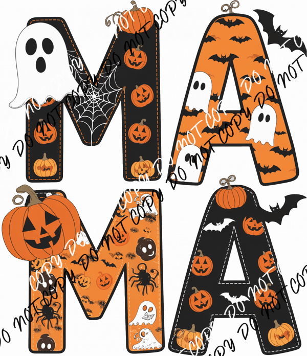 Halloween Mama DTF Transfer - We Print U Press DTF Transfers