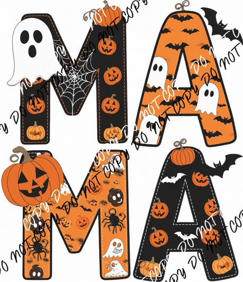 Halloween Mama DTF Transfer - We Print U Press DTF Transfers