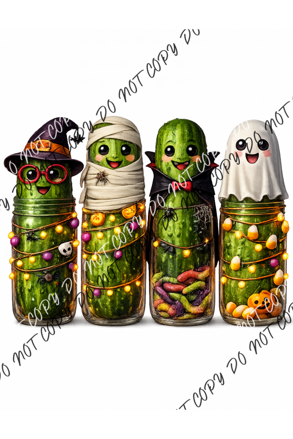 Halloween Pickle Jar Cuties DTF Transfer RTP DTF Transfers