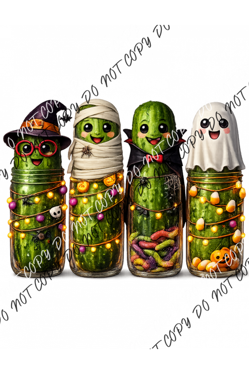 Halloween Pickle Jar Cuties DTF Transfer RTP DTF Transfers