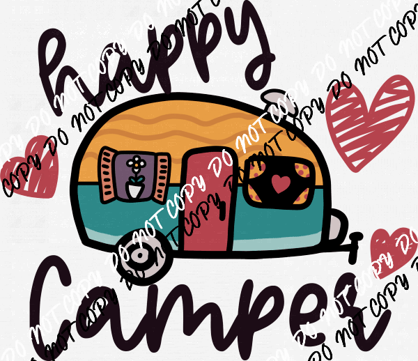 Happy Camper DTF Transfer - We Print U Press DTF Transfers