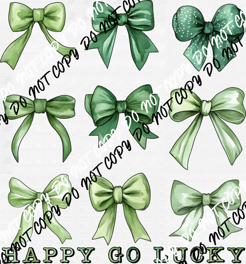 Happy Go Lucky Grid DTF Transfer - We Print U Press DTF Transfers