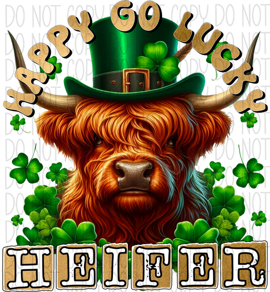 Happy Go Lucky Heifer Dtf Transfer Rtp Transfers