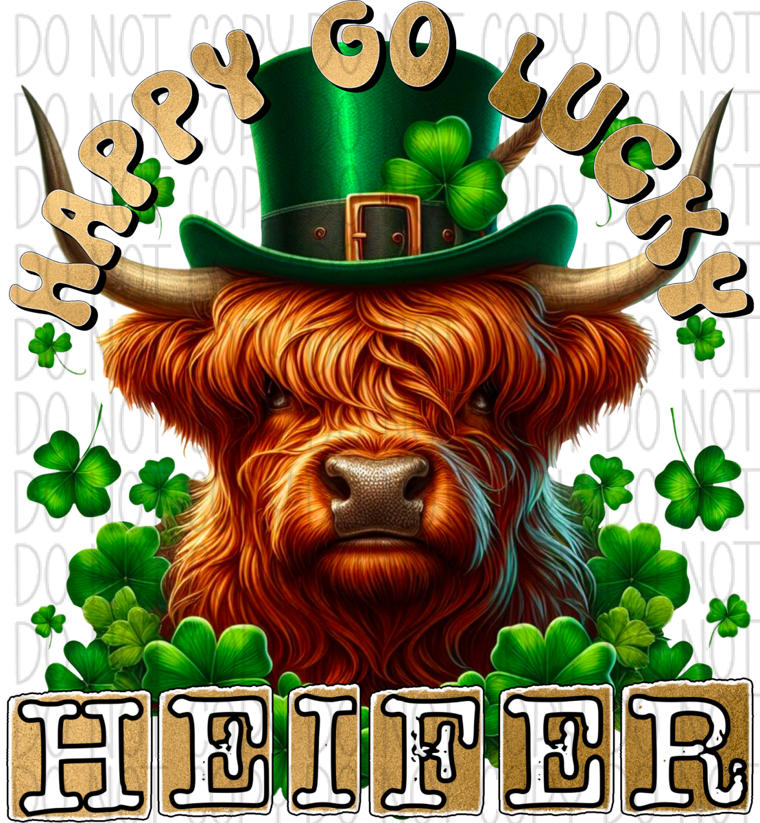 Happy Go Lucky Heifer Dtf Transfer Rtp Transfers