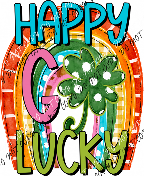 Happy Go Lucky Rainbow Dtf Transfer Rtp Transfers