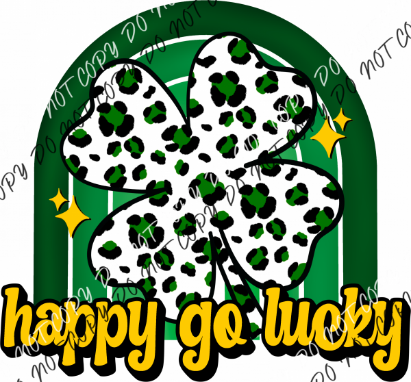 Happy Go Lucky Shamrock Rainbow Dtf Transfer Rtp Transfers