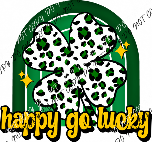 Happy Go Lucky Shamrock Rainbow Dtf Transfer Rtp Transfers