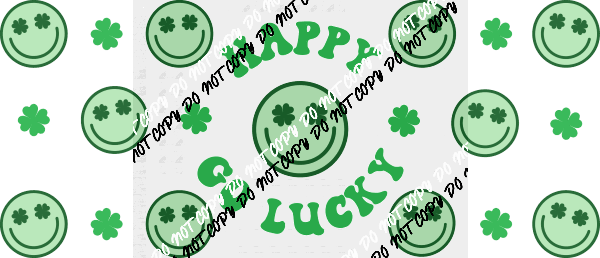 Happy Go Lucky UV Transfer for 16 oz Glass Can - We Print U Press DTF Transfers