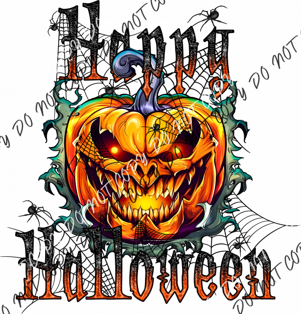 Happy Halloween Scary Jack O Lantern Dtf Transfer Rtp Transfers