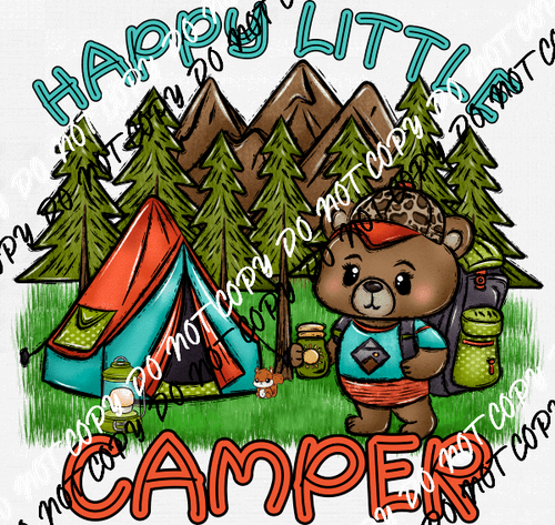 Happy Little Camper DTF Transfer - We Print U Press DTF Transfers