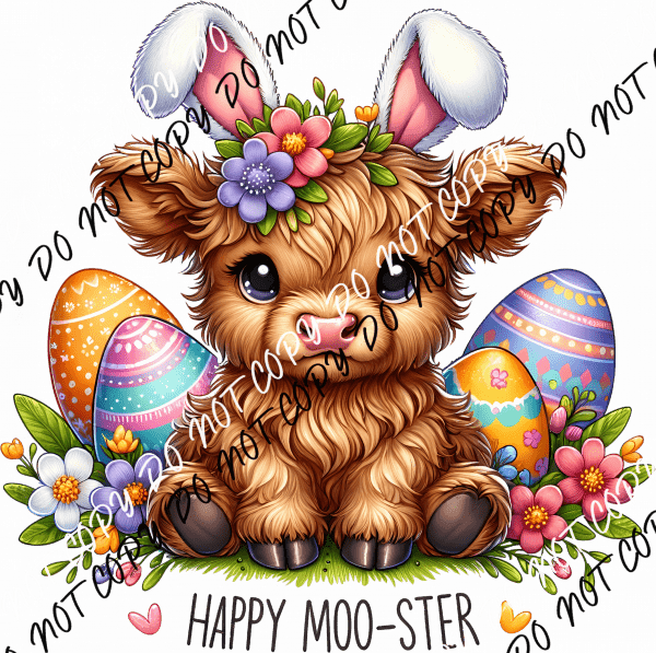 Happy Moo - ster DTF Transfer - We Print U Press DTF Transfers