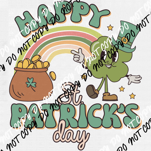 Happy St. Patricks Day DTF Transfer - We Print U Press DTF Transfers
