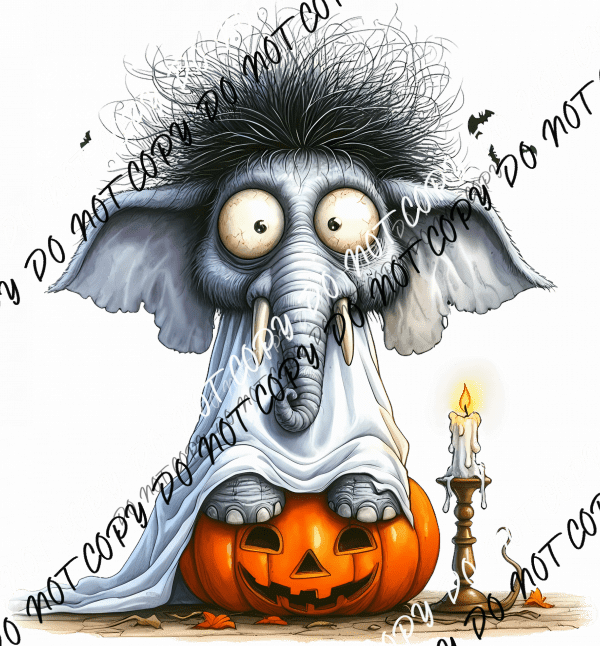 Haunted Elephant DTF Transfer - We Print U Press DTF Transfers