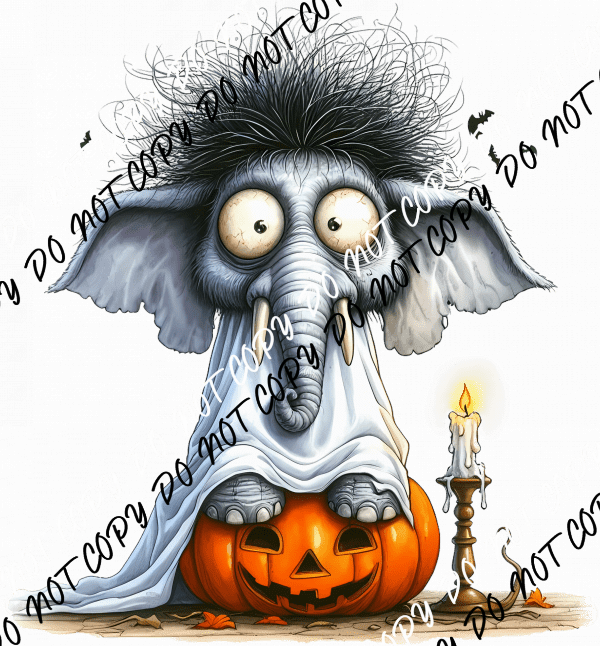 Haunted Elephant DTF Transfer - We Print U Press DTF Transfers