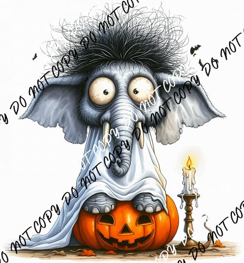 Haunted Elephant DTF Transfer - We Print U Press DTF Transfers