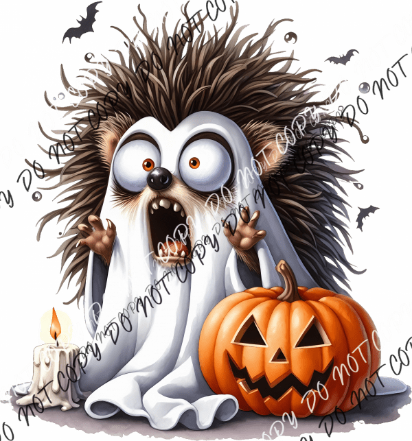 Haunted Hedgehog DTF Transfer - We Print U Press DTF Transfers
