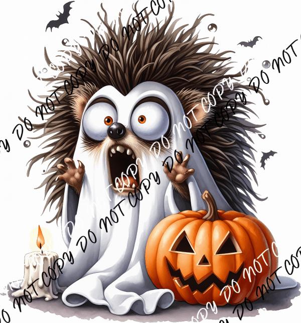 Haunted Hedgehog DTF Transfer - We Print U Press DTF Transfers