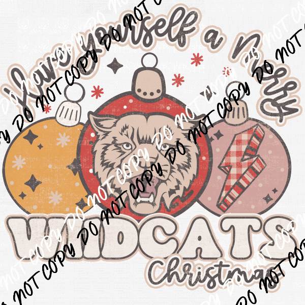 Have Yourself a Merry Wildcats Christmas DTF Transfer - We Print U Press DTF Transfers