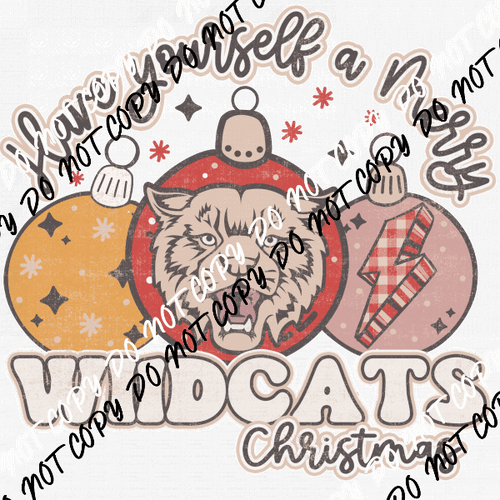 Have Yourself a Merry Wildcats Christmas DTF Transfer - We Print U Press DTF Transfers