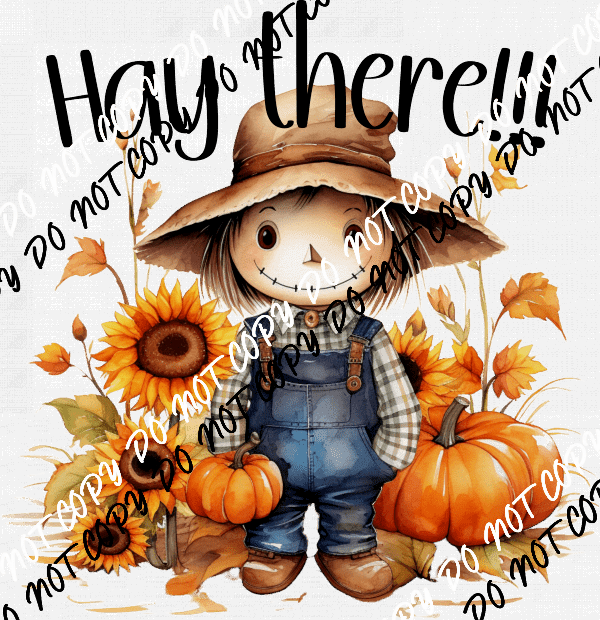 Hay There! Scarecrow DTF Transfer - We Print U Press DTF Transfers