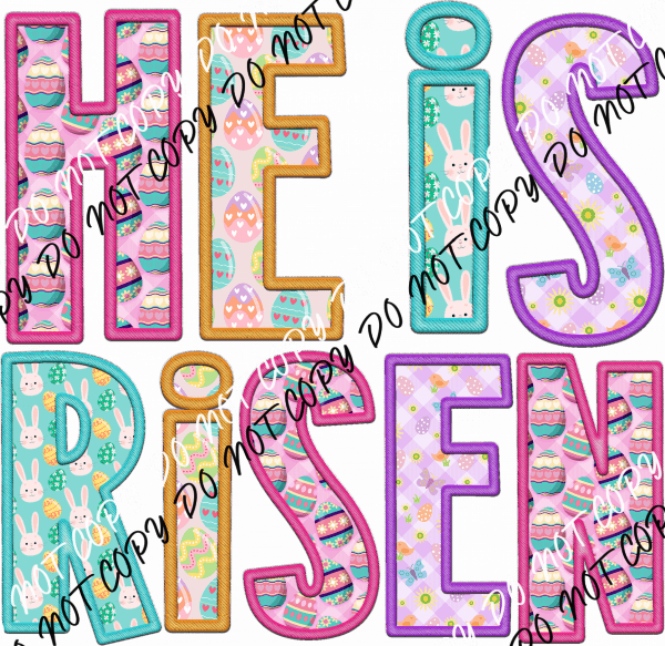 He Is Risen Egg Print DTF Transfer - We Print U Press DTF Transfers