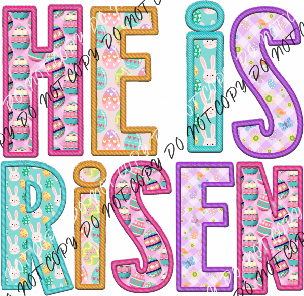 He Is Risen Egg Print DTF Transfer RTP DTF Transfers