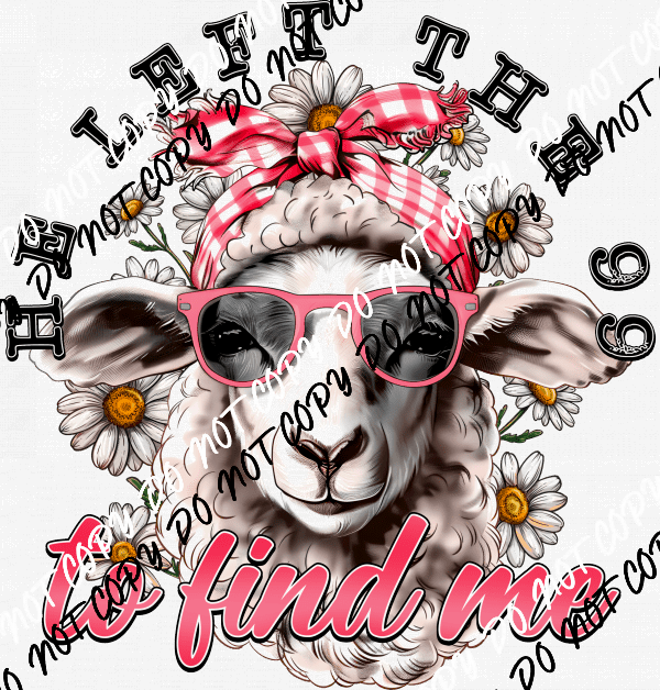 He Left the 99 Sheep with glasses DTF Transfer - We Print U Press DTF Transfers