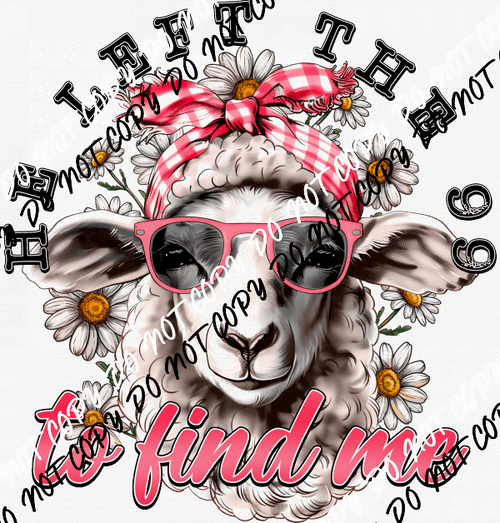 He Left the 99 Sheep with glasses DTF Transfer - We Print U Press DTF Transfers