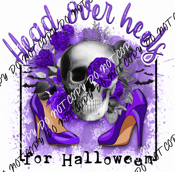 Head Over Heels Halloween DTF Transfer - We Print U Press DTF Transfers