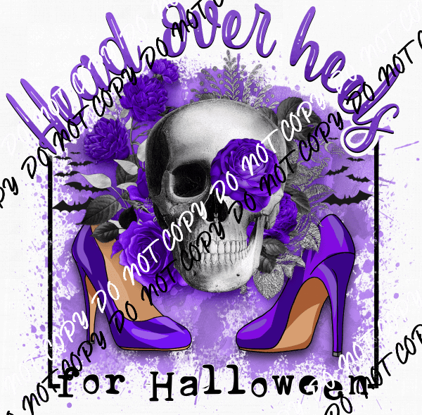 Head Over Heels Halloween DTF Transfer - We Print U Press DTF Transfers