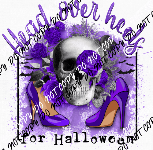 Head Over Heels Halloween DTF Transfer - We Print U Press DTF Transfers