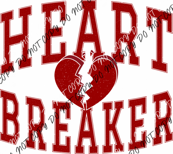 Heart Breaker Distressed Dtf Transfer