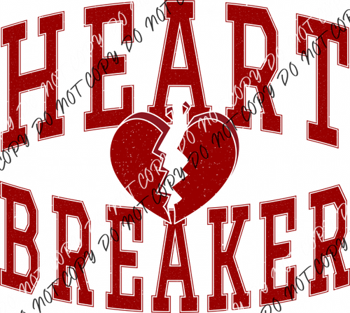 Heart Breaker Distressed Dtf Transfer