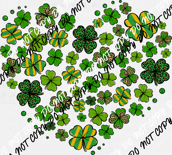 Heart Full of Shamrocks DTF Transfer - We Print U Press DTF Transfers