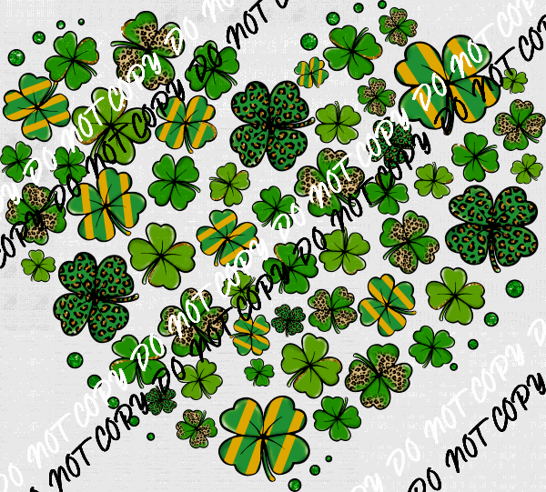 Heart Full of Shamrocks DTF Transfer - We Print U Press DTF Transfers