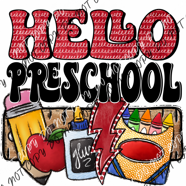 Hello Preschool Dtf Transfer