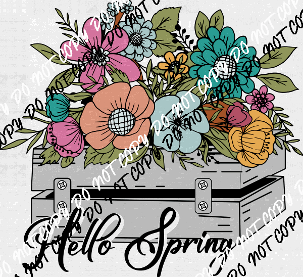 Hello Spring DTF Transfer - We Print U Press DTF Transfers