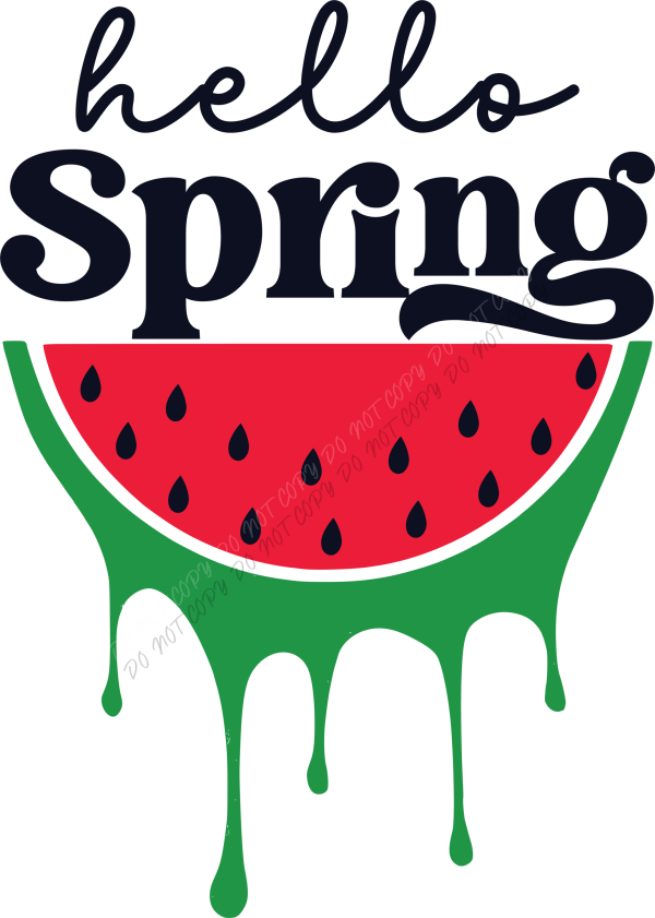Hello Spring Watermelon DTF Transfer RTP DTF Transfers