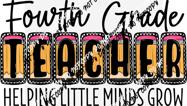 Helping Little Minds Grow (See Grade/Title Options) DTF Transfer - We Print U Press DTF Transfers