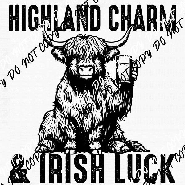 Highland Charm & Irish Luck DTF Transfer - We Print U Press DTF Transfers