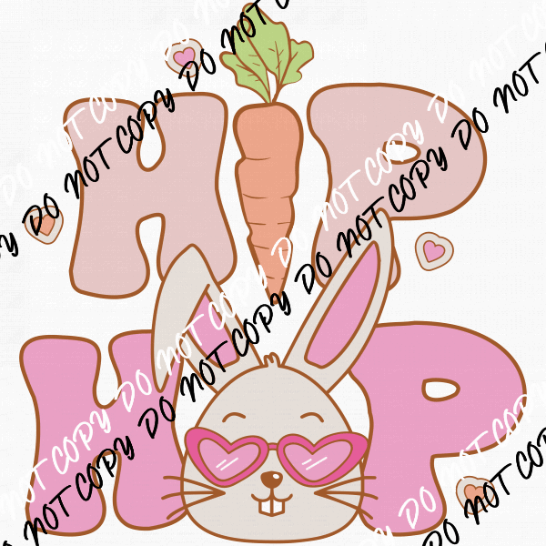 Hip Hop Bunny DTF Transfer - We Print U Press DTF Transfers