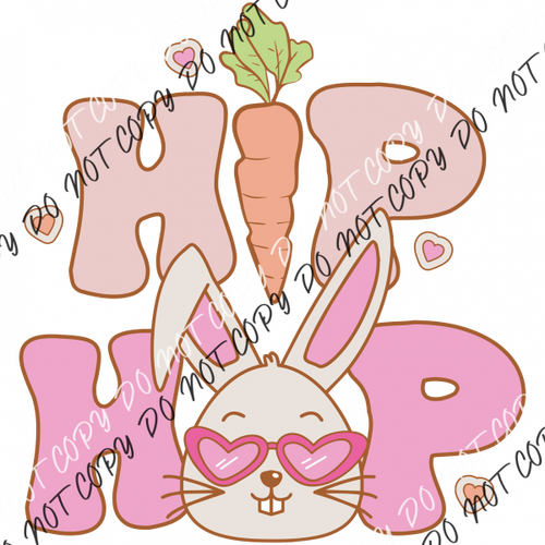 Hip Hop Bunny Dtf Transfer