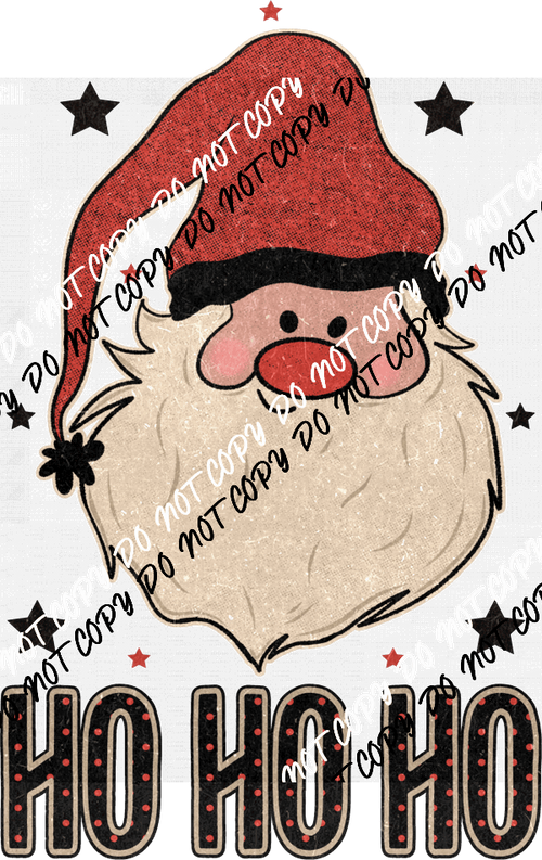 Ho Ho Ho Santa Distressed DTF Transfer - We Print U Press DTF Transfers